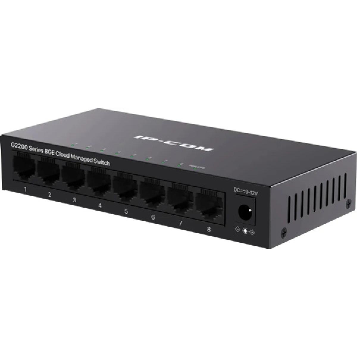 The IP-COM G2208D 8GE Cloud Managed Switch is a compact Gigabit smart switch designed for small networks that require simple and remote management.
