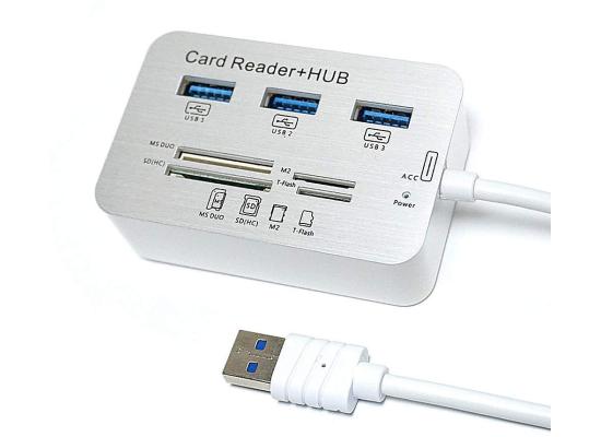3PORTS USB+CARD READER USB3.0-PORTS X 3 MICROSD,SD(HC)MMC/TF-MEMORY 