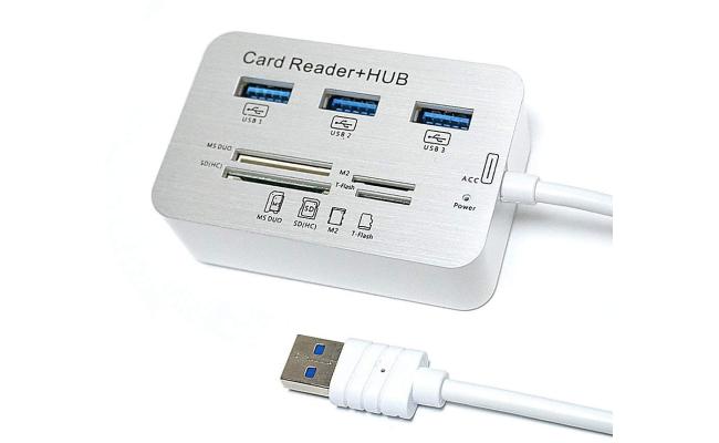 3PORTS USB+CARD READER USB3.0-PORTS X 3 MICROSD,SD(HC)MMC/TF-MEMORY