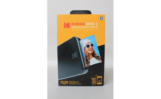 Kodak Mini-2 Instant Photo Printer 54X86MM (2.1X3.4INCHES) Via/Bluetooth W/8-Pack Photo Paper