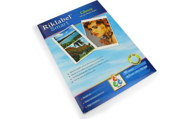 Riklabel Smart Glossy Ink Jet Photo Quality Paper( 50A4GP18)