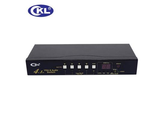 4 Port Auto VGA Audio Switch Box 4 in 1 out Video Switcher With Remote Control (CKL-41S)