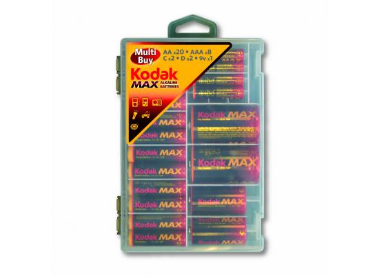 KODAK Battery  Max Alkine Batteries AAX20 - AAAX8 - CX2 - DX2 - 9VX1