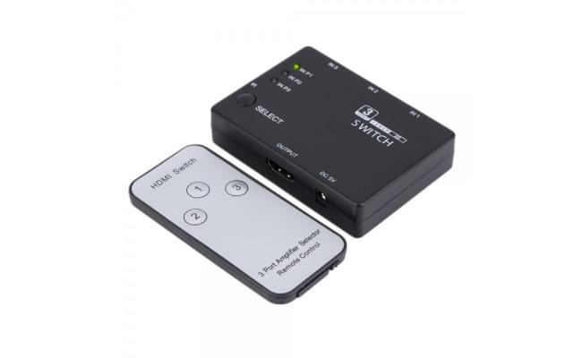 HDMI Switch 3 Port With Remote ( HDMI-Switch3x1)