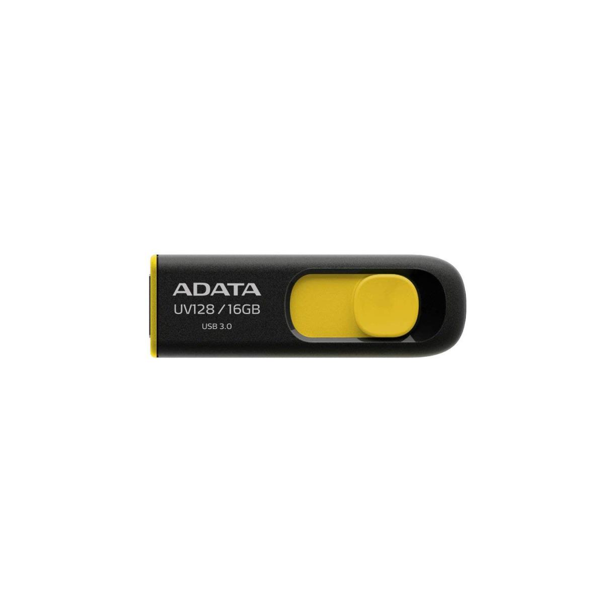 ADATA  UV128 16GB BLACK+YELLOW RETAIL