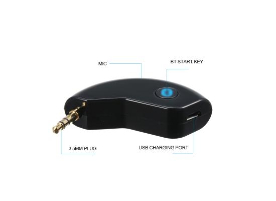 Portable Car Aux Bluetooth Adapter, Bluetooth Receiver for Mp3 Music Streaming Sound Speaker System