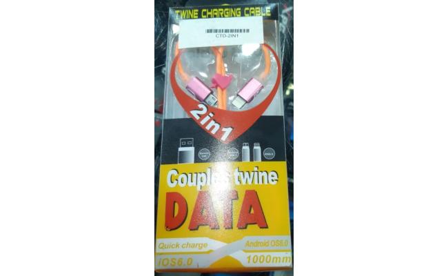 Cable Couple Twin Pack 1m