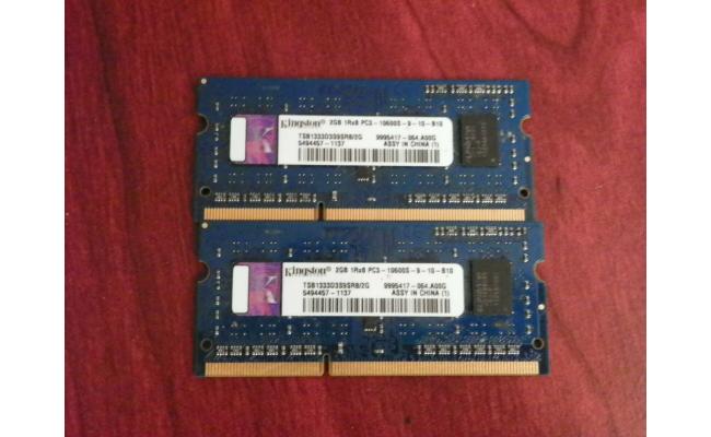DDR3 4.0GB PC3-10600  SAM/HY/NANYA  FOR LAPTOP KINGSTON