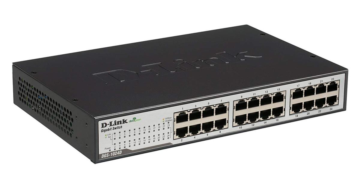 D-Link DGS-1024A248-Port Gigabit Unmanaged Desktop Switch | DGS-1024A ...