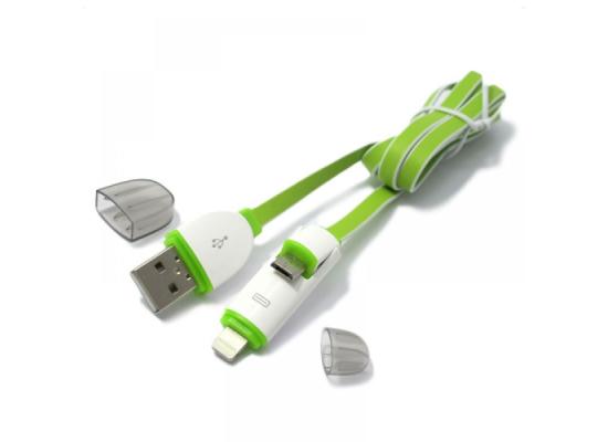 Ldnio USB Data Cable 2 in 1 For iPhone/Android
