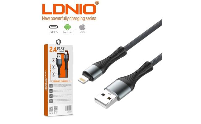 LDNIO LS401 USB CABLE SAM/IPH 2.4A FAST CHARGE 1 METER