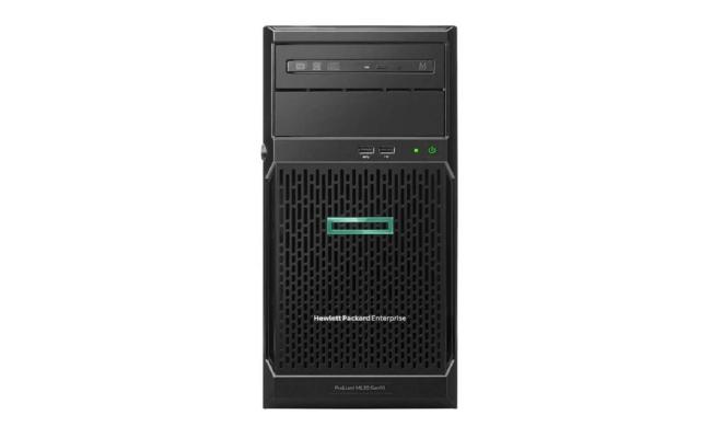 HPE ProLiant ML30 Gen10 entry server with one Intel® Xeon® E-2224 processor, 8 GB memory, 4 large form factor non-hot-plug drive bays, and one 350W power supply( P16926-421)