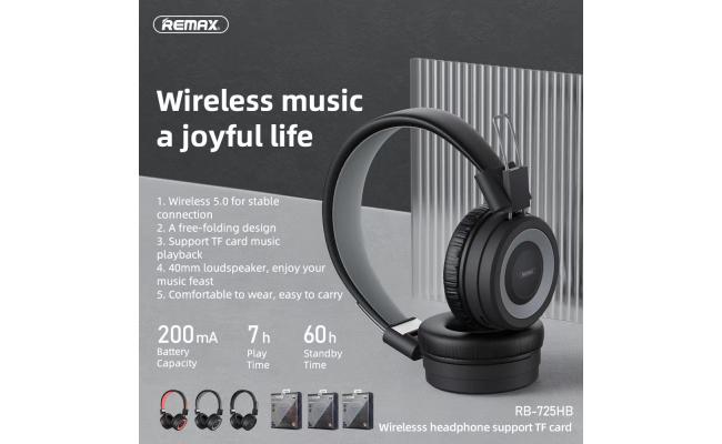 Remax Bluetooth headphone RB-725HB support TF card