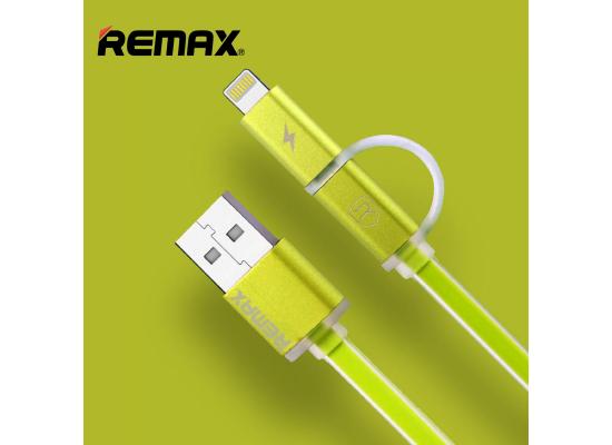 Remax Aurora 2 IN 1 Micro/ Lightning Charging & Data Cable RC-020t