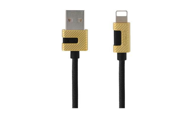 REMAX ( 2.4A METAL DATA CABLE ) ''ZINC-ALLOY COVER'' FAST-CHARGINE APPLE I-PHONE 1-METER