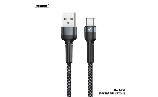 REMAX Jany aluminum alloy braided data cable for Type-C RC-124a
