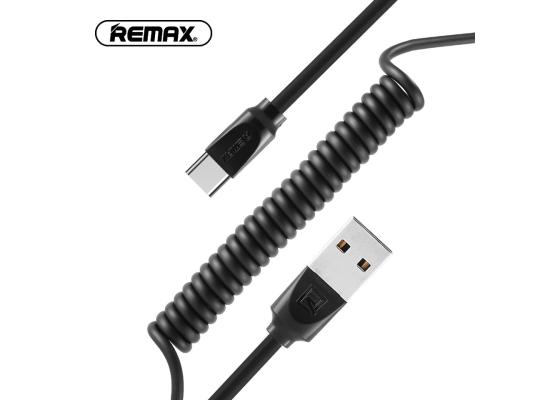 REMAX IPHONE CABLE 1 METER RADIANCE PRO DATA CABLE ( COIL SPRING VERSION ) 2.4A BLACK