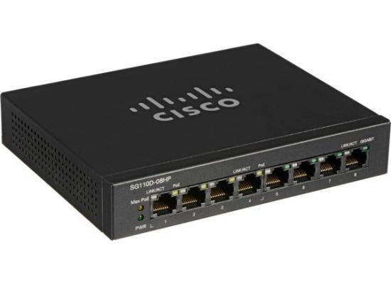 Cisco SG110D-08HP 8-Port PoE Gigabit Desktop Switch