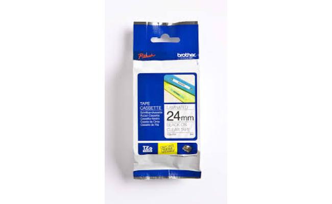 Genuine Brother TZE-151 Labelling Tape Cassette – Black On Clear, 24mm Wide