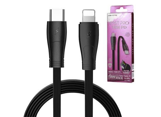 WK Design WDC-100 PD 18W Type-C To Lightning Fast Charging Data Cable For Iphone