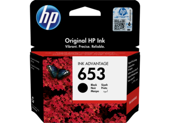 HP 653 Black Original Ink Advantage Cartridge (3YM75AE 