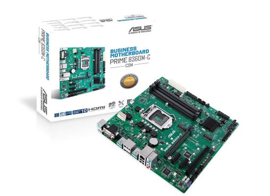Asus Micro-ATX B360 business motherboard with enhanced security, reliability and manageability