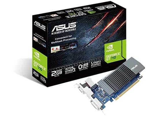 ASUS GeForceR GT 710 great value graphics with passive 0dB efficient cooling