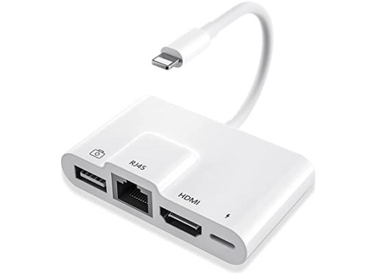 ADAPTER  FROM IPHONE TO USB/RJ45/HDMI/IPH