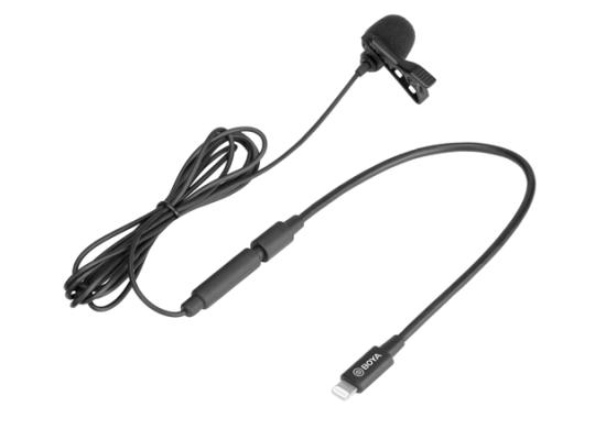 BOYA BY-M2 Clip-on Lavalier Microphone helps capture a clear and high-quality sound directly to all kinds iOS devices through Lightning port.