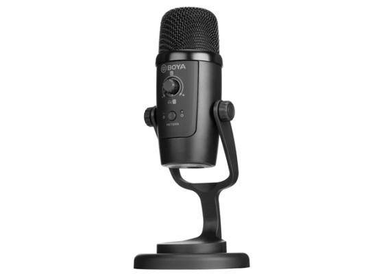 BOYA BY-PM500 USB condenser microphone features with cardioid and omnidirectional pickup patterns with 24bit/48kHz high resolution sampling rates.