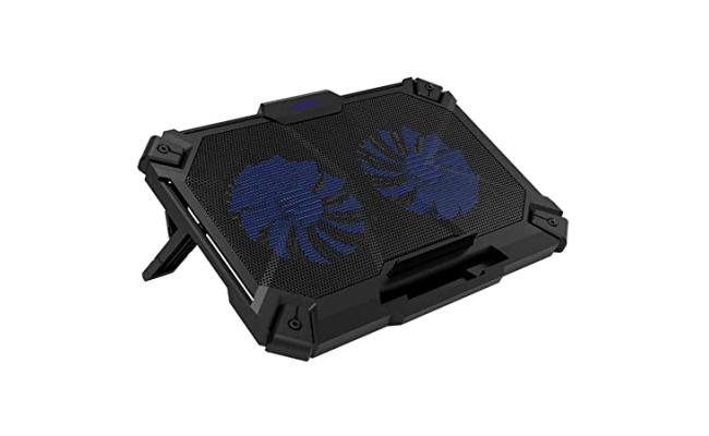 COOLCOLD K35 Laptop Cooler Cool,Gaming Cooling Pads,Adjustable Stand pad,Led Light,USB Powered with Air Wind Speed Fan for 12-17 inch Laptops Notebook