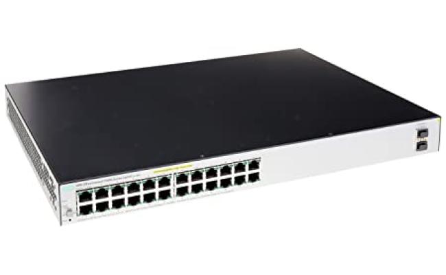 Switch HPE OfficeConnect 1920S 24G 2SFP PoE+ 370W, 24 RJ-45 autosensing 10/100/1000 PoE+ ports, 2 SFP 100/1000 Mbps ports, Desktop, Limited Lifetime Warranty JL385A