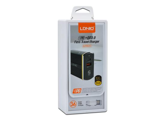 LDNIO new product A2502C PD+QC3.0 2 IN 1 FAST CHARGING HOME CHARGER