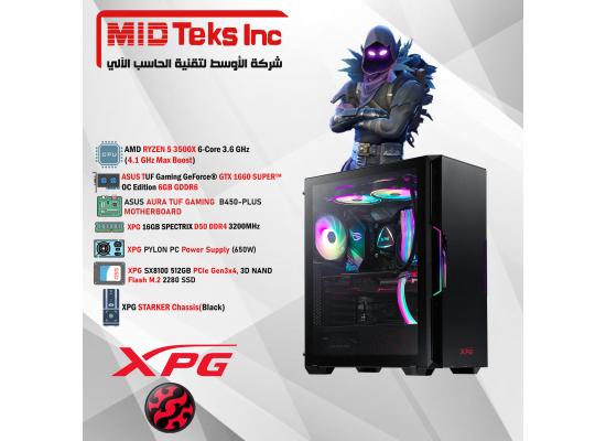 Gaming Desktop (MID-47),AMD RYZEN 5 3500X ,DDR4 /16GB ,SSD 512GB ,GTX 1660,ASUS MB B450,XPG PYLON 650W,XPG STARKER  CASE