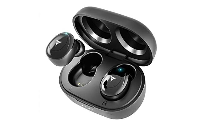 TWS 4 Wireless Bluetooth Earbuds Ear Buds Auto Connect on and Off with Charging case