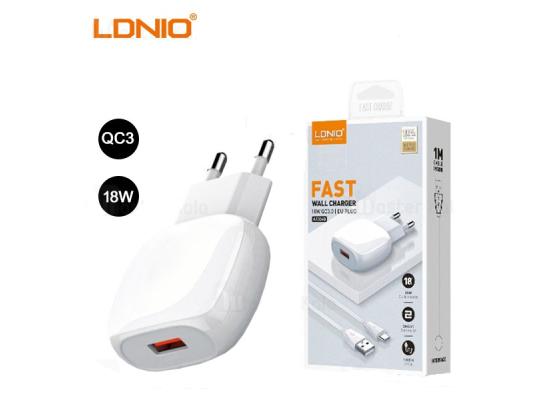 LDNIO A1306Q EU 18W Single Port Fast Charging Mobile Cell Phone QC3.0 USB Wall Charger EU PLUQ IPHONE