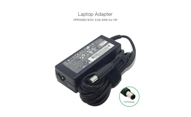 HP Laptop Adapter 18.5V  3.5A  65W 7.4*5.0mm
