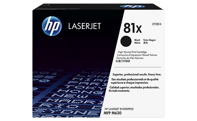 HP CF281X (81X) Laser Toner Cartridge Black High Yield (Original)