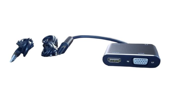 CONVERTER HDMI TO HDMI+VGA WITH AUDIO+POWER