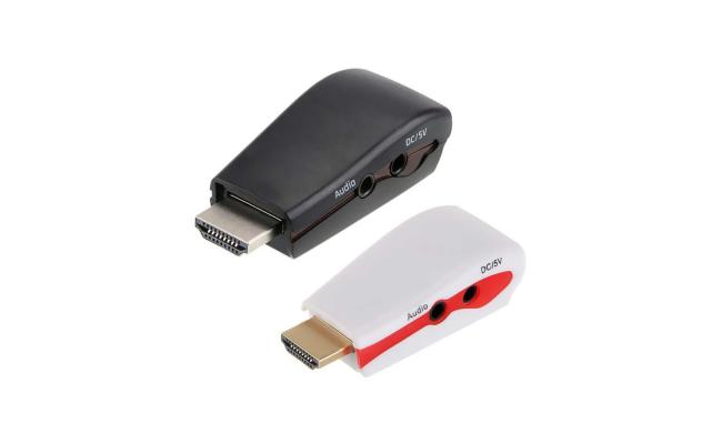 Converter HDMI TO VGA Adapter With Power And Audio