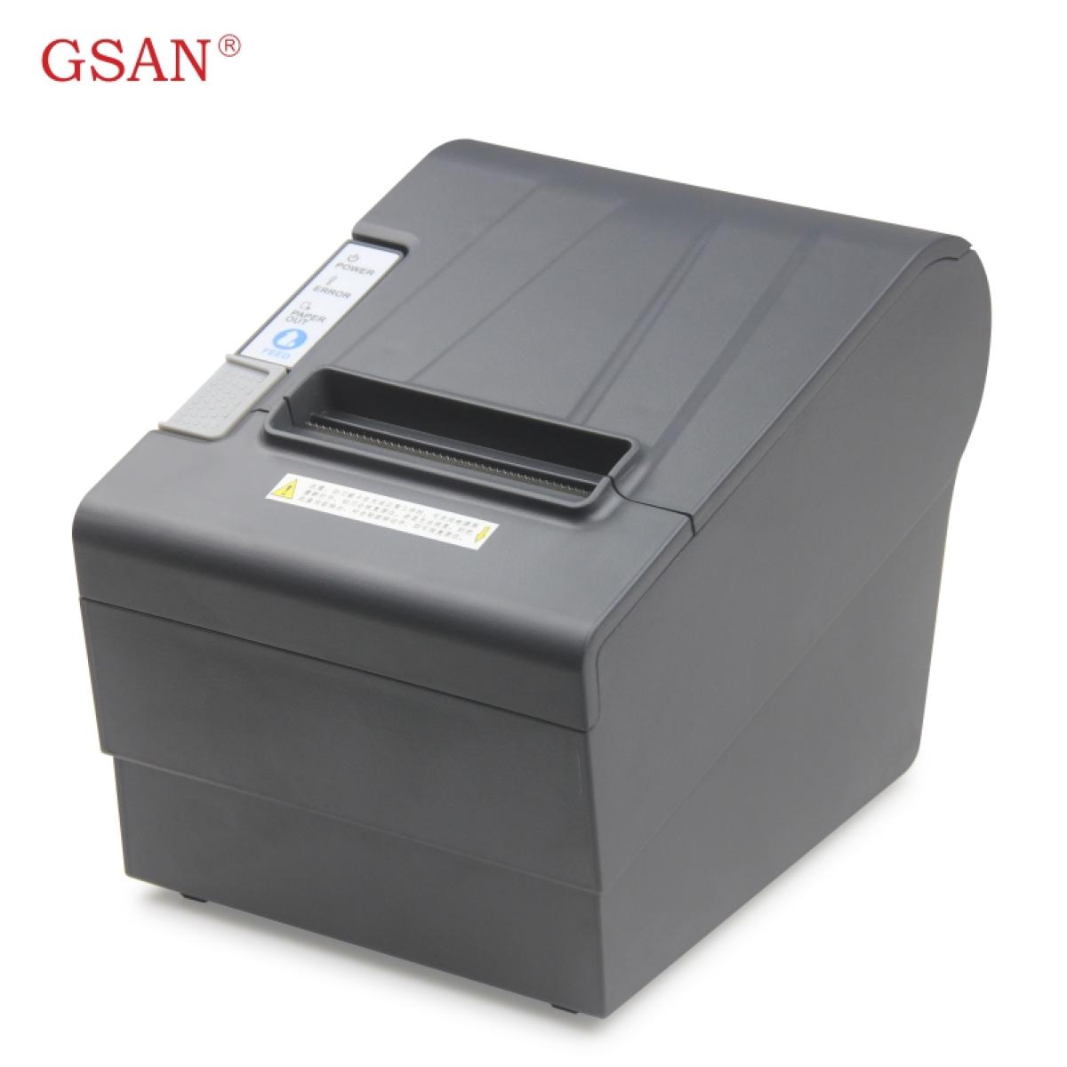 GSAN thermal printer GSAN 80mm PAPER WIDTH 300MM/s SPEED USB pos thermal printer DEAS 145*195*144MM (GS-8256HI)