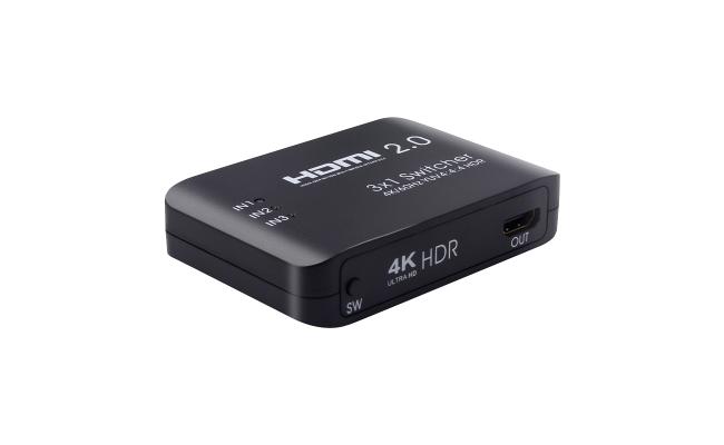 HDMI2.0 Switch Good Quality 3 Port 1080P HDMI Switch Switcher Selector Splitter Hub + iR Remote for HDTV PS3 Media Streaming Device HDMI2.0 (Black)