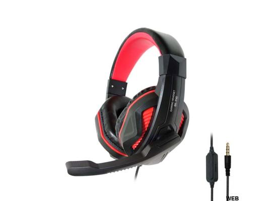 Headset  P40 Gaming Headset With Microphone Black  (1-JACK)