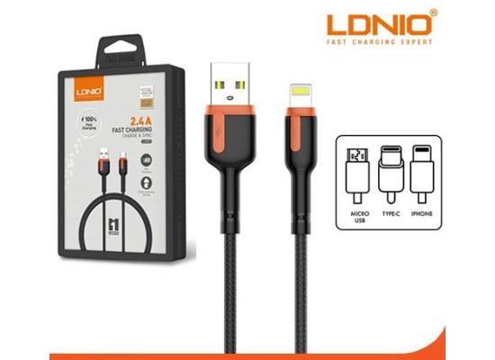 LDNIO LS531 USB DATA CABLE FOR IPHONE 100CM