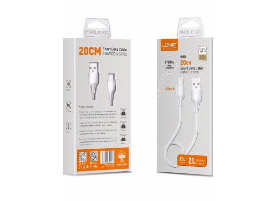LDNIO LS540 USB DATA CABLE FOR IPHONE 20CM