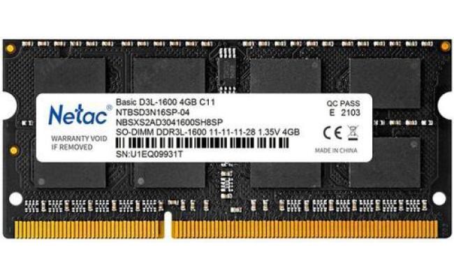 NETAC BASIC DDR3L-1666 4GB C11 NB(NTBSD3N16SP-04)