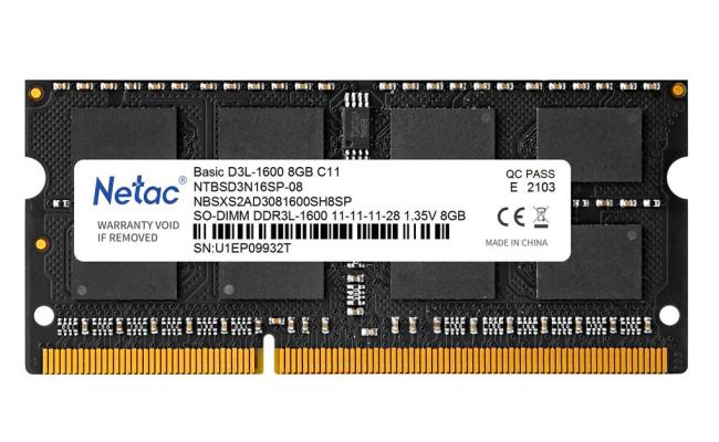 NETAC BASIC DDR3L-1666 8GB C11 NB(NTBSD3N16SP-08)