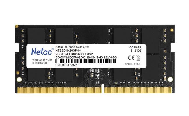 Netac RAM 4GB 2666MHz CL19 (NTBSD4N26SP-04)
