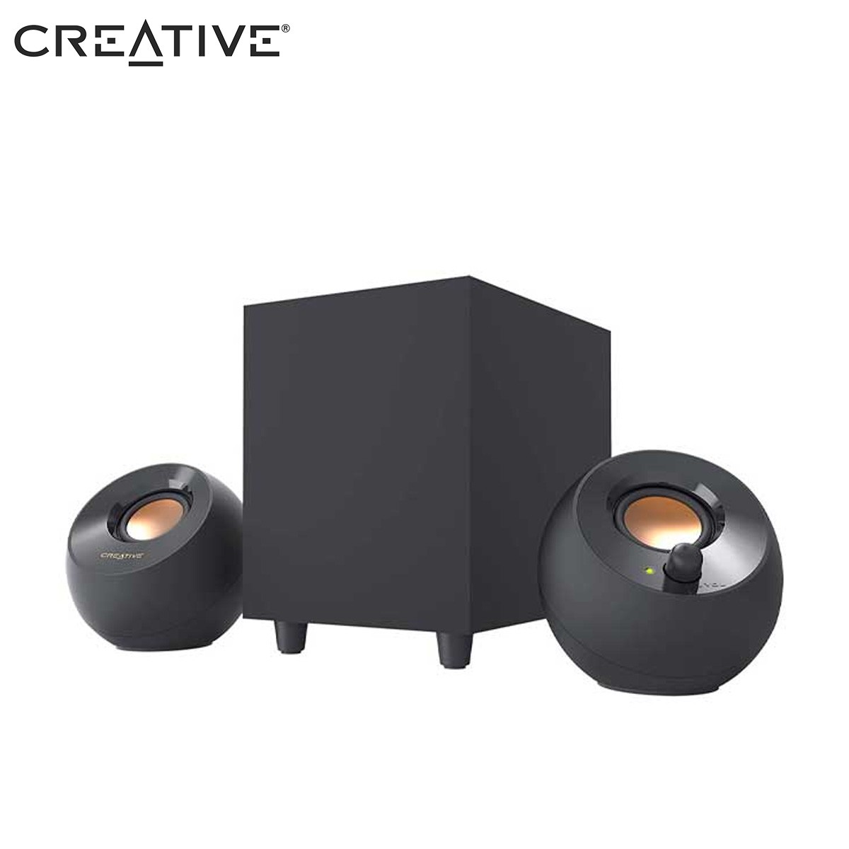 CREATIVE PEBBLE PLUS 2.1 USB Desktop Subwoofer Speaker System BLACK MODEL: MF0480