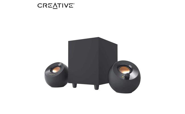 CREATIVE PEBBLE PLUS 2.1 USB Desktop Subwoofer Speaker System BLACK MODEL: MF0480